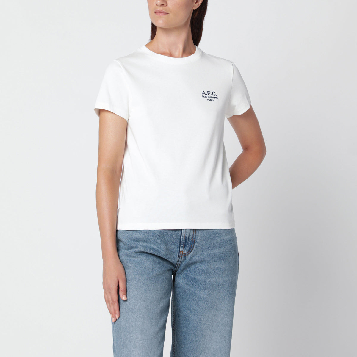 A.P.C. White Cotton T-Shirt Women A.P.C.