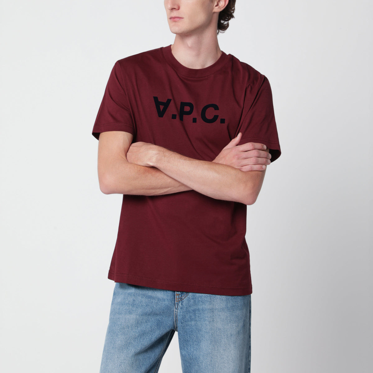A.P.C. Burgundy Standard Grand Vpc Cotton T-Shirt Men A.P.C.