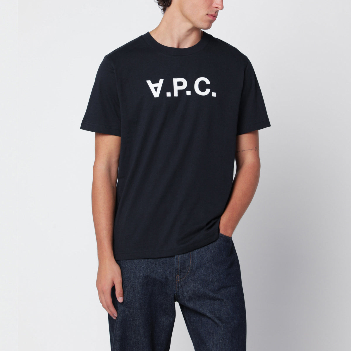 A.P.C. Standard Grand Navy Blue Cotton T-Shirt Men A.P.C.