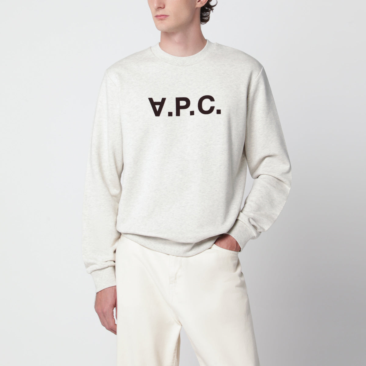 A.P.C. Ecru Standard Grand Vpc Cotton Sweatshirt Men A.P.C.