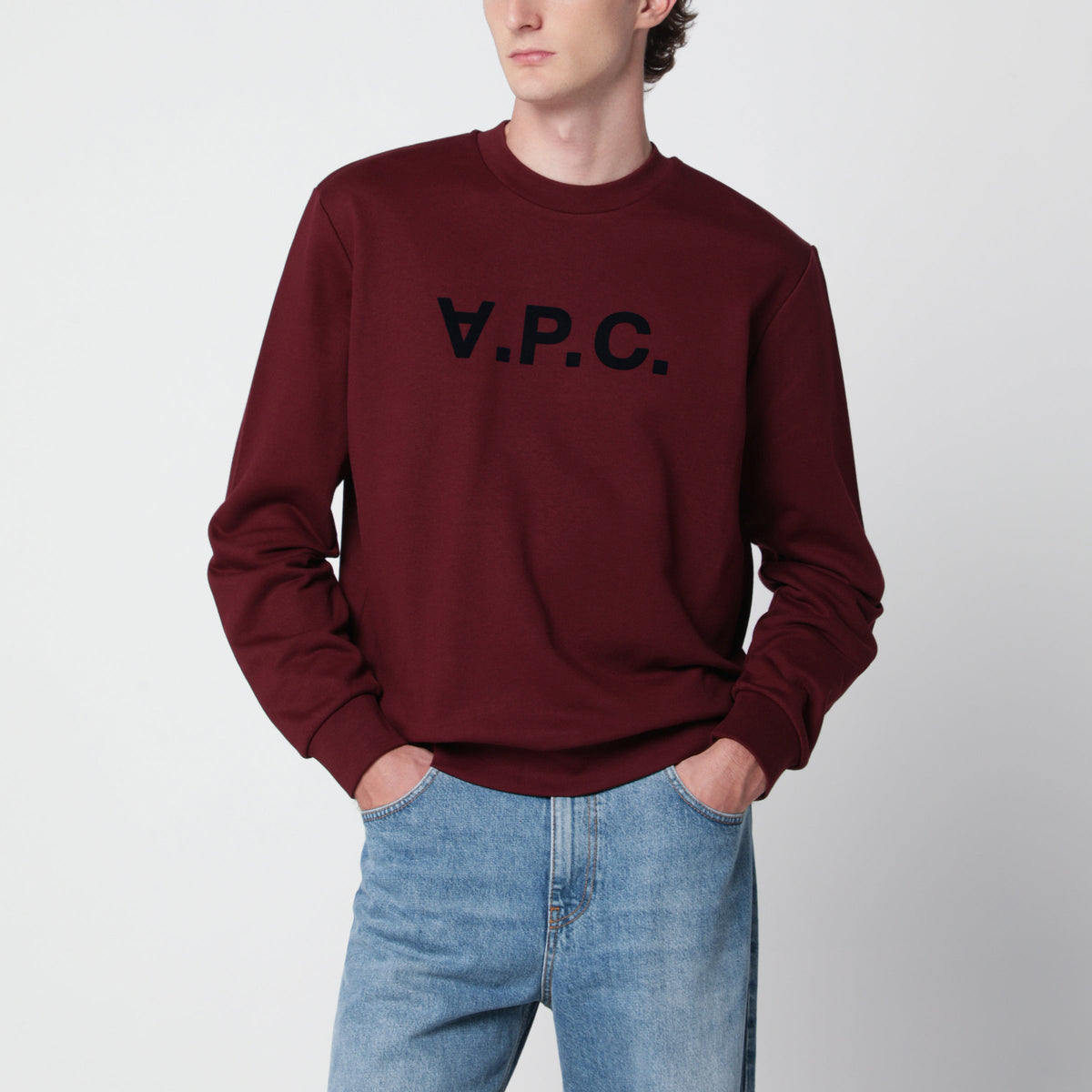 A.P.C. Burgundy Standard Grand Vpc Cotton Sweatshirt Men A.P.C.