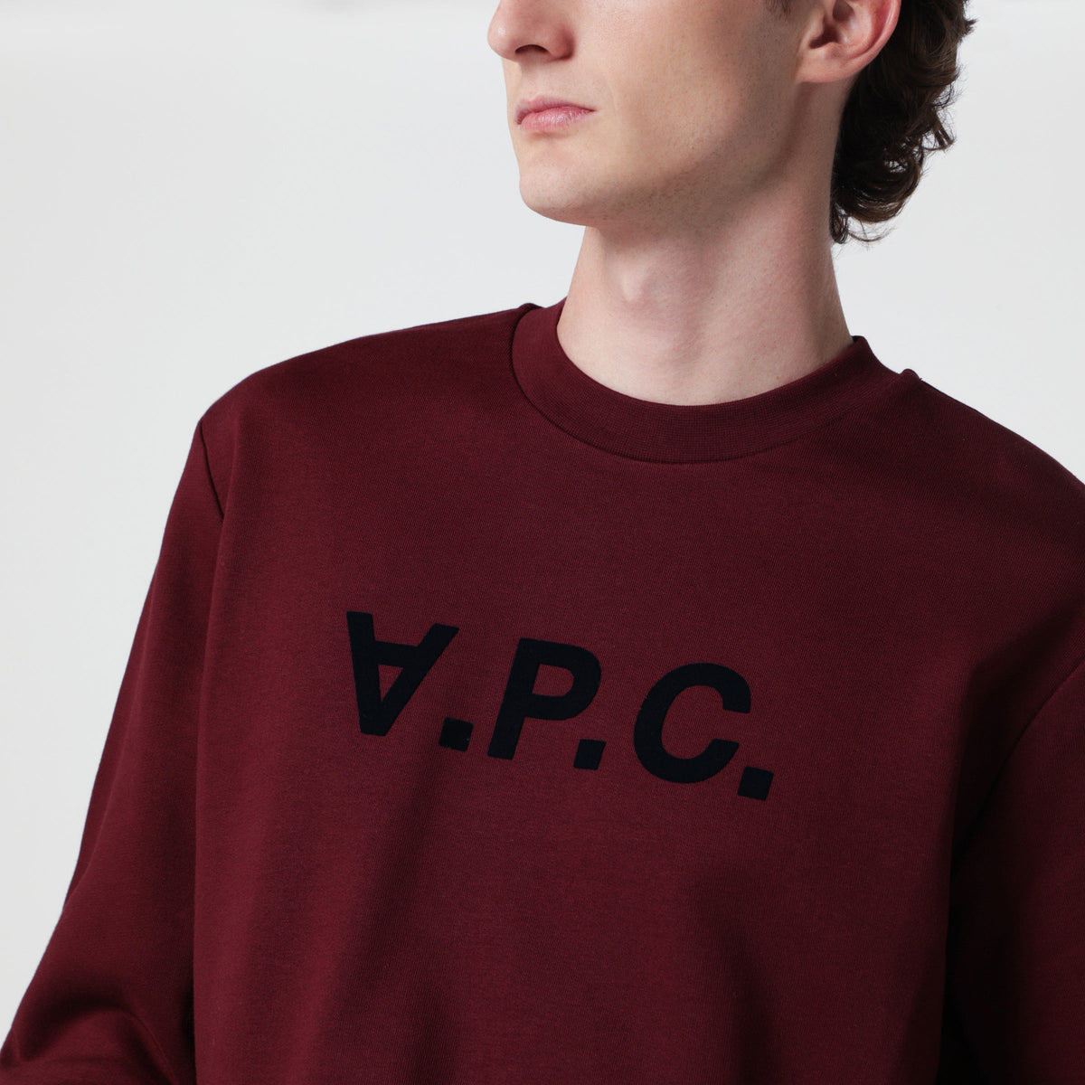 A.P.C. Burgundy Standard Grand Vpc Cotton Sweatshirt Men A.P.C.