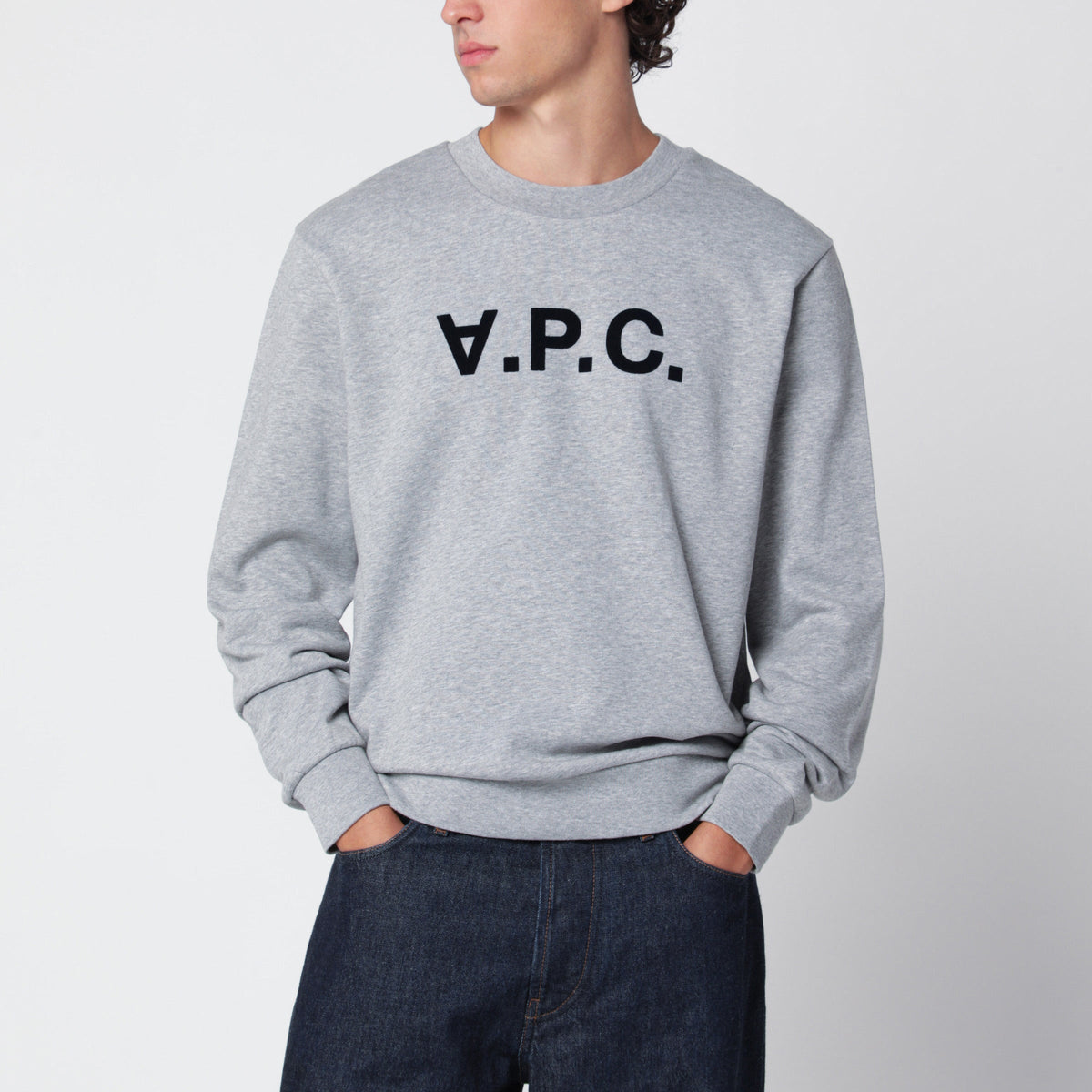 A.P.C. Standard Grand Vpc Grey Cotton Sweatshirt Men A.P.C.