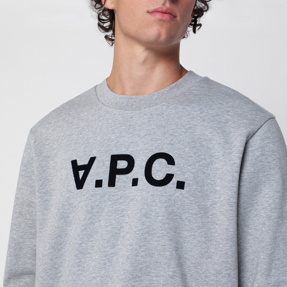 A.P.C. Standard Grand Vpc Grey Cotton Sweatshirt Men A.P.C.