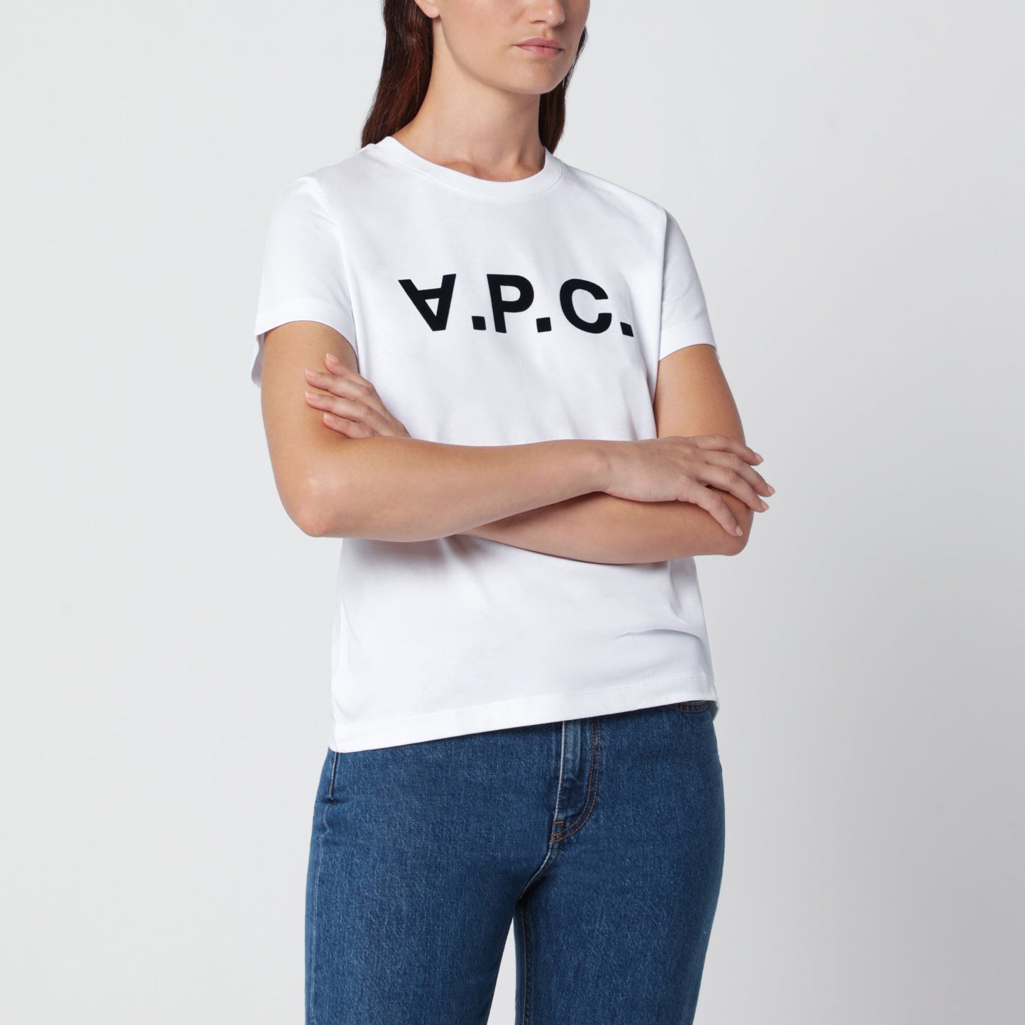 A.P.C. White Cotton T-Shirt With Embroidery Women A.P.C.