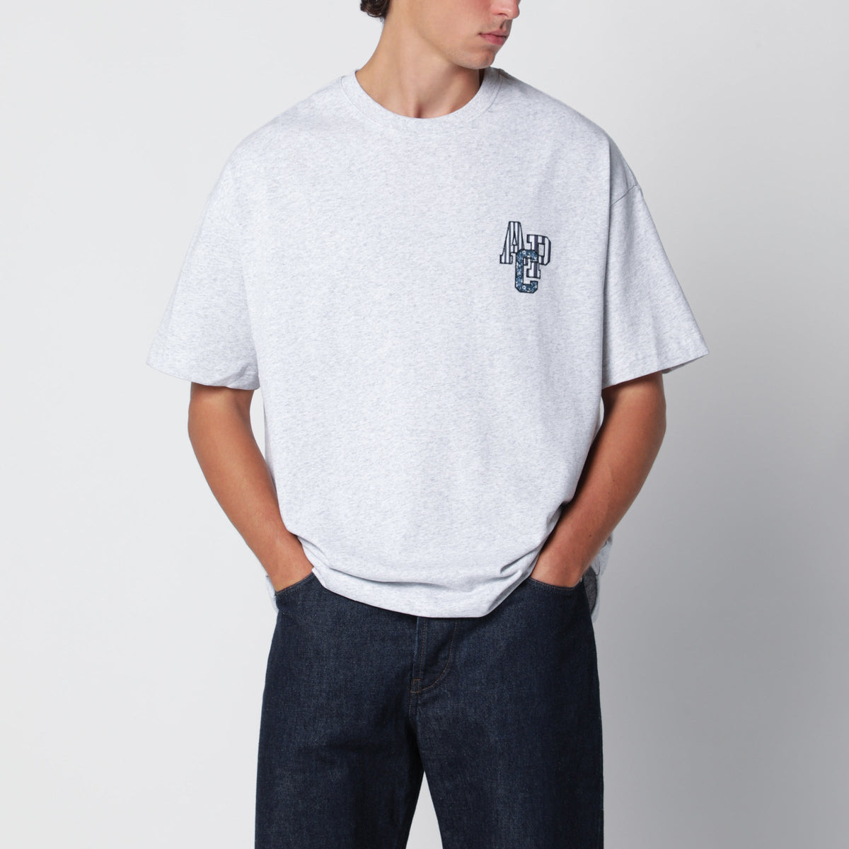 A.P.C. Bruno Grey Chine Cotton T-Shirt Men A.P.C.