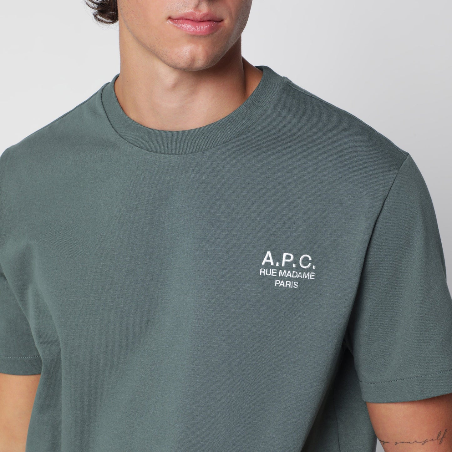 A.P.C. Rue Madame T-Shirt In Green Cotton Men A.P.C.