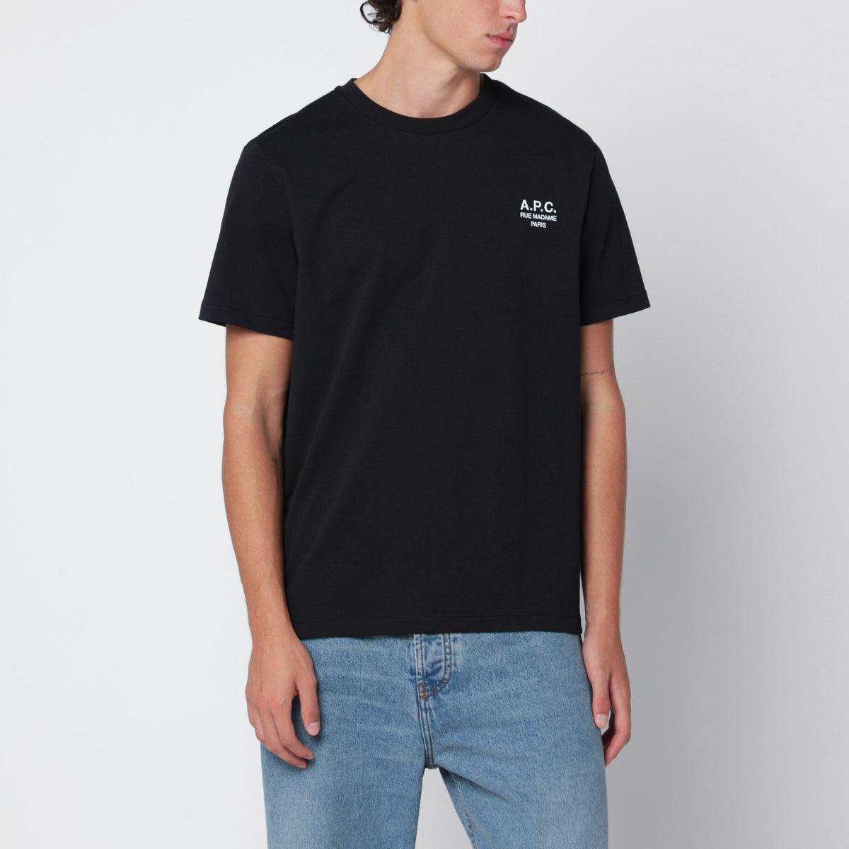 A.P.C. Rue Madame T-Shirt In Black Cotton Men A.P.C.