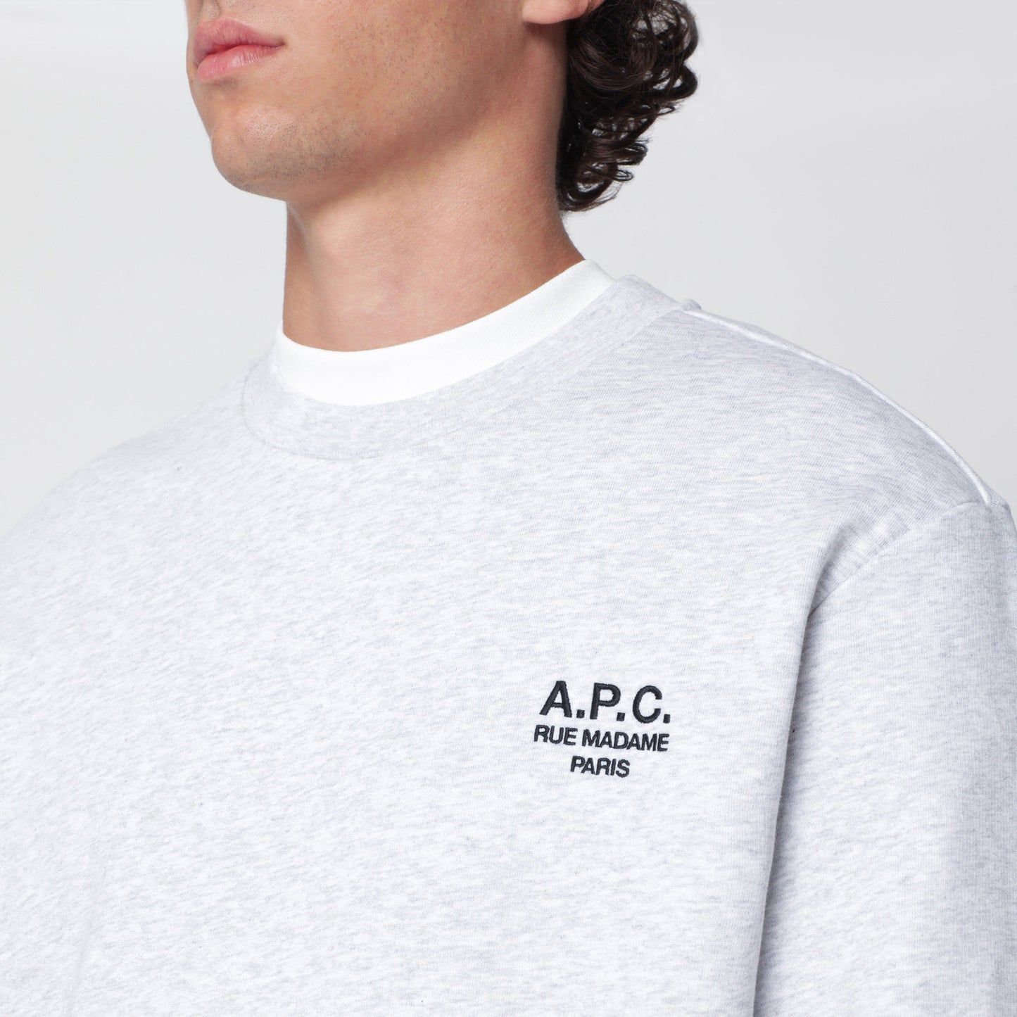 A.P.C. Rue Madame Sweatshirt In Grey Cotton Men A.P.C.