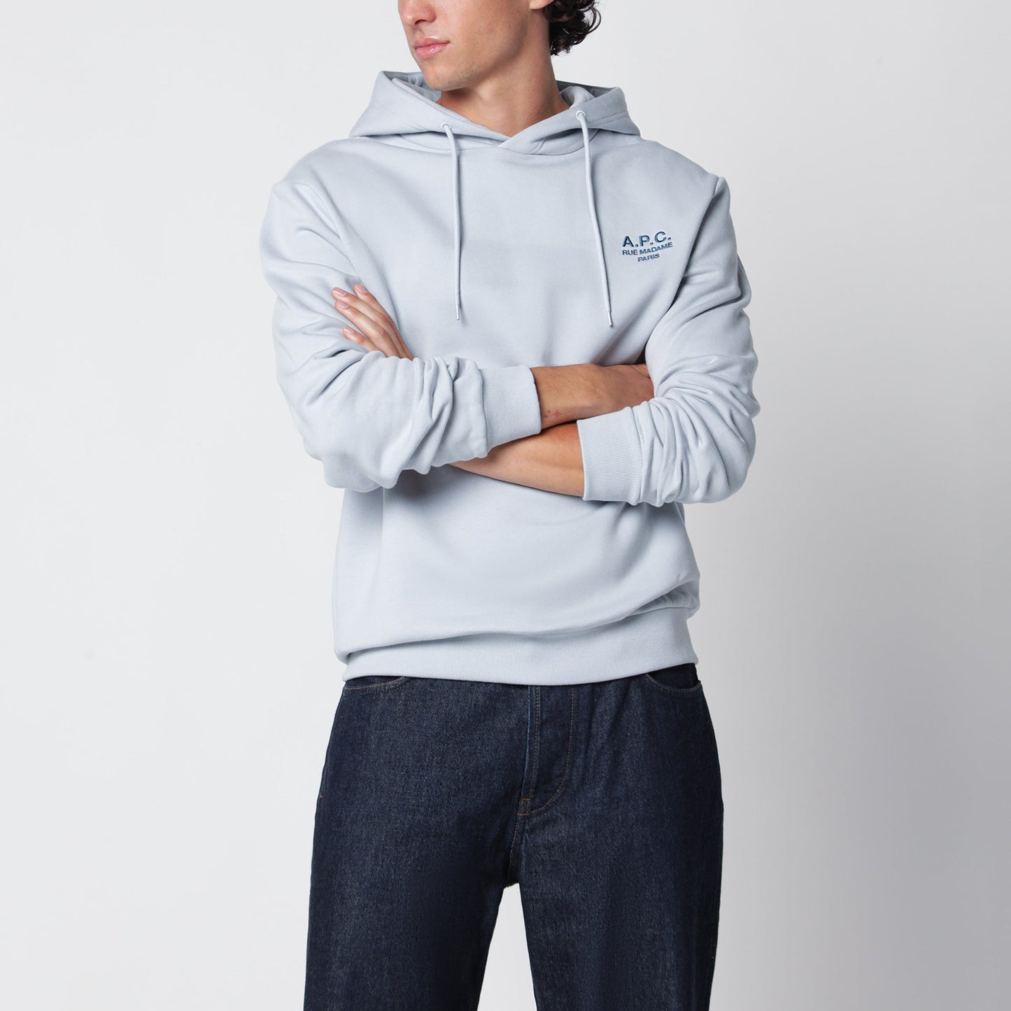 A.P.C. Blue Cotton Hoodie Men A.P.C.