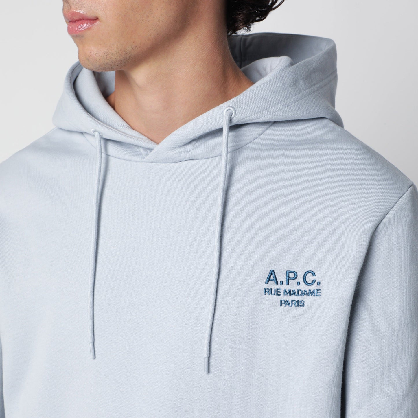 A.P.C. Blue Cotton Hoodie Men A.P.C.