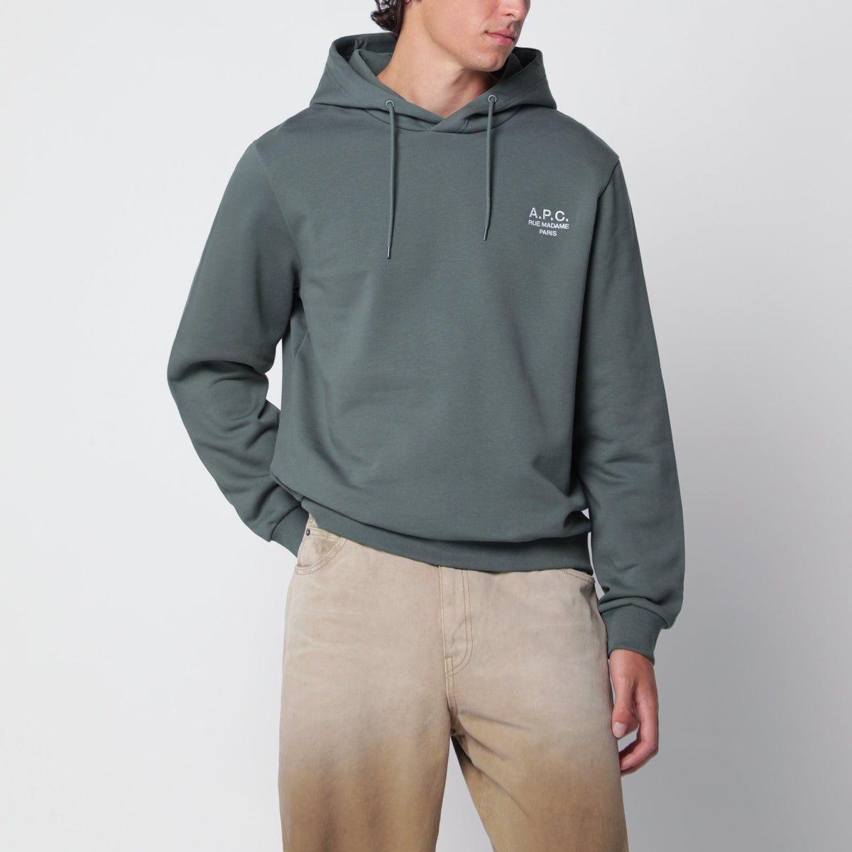 A.P.C. Green Cotton Hoodie Men A.P.C.