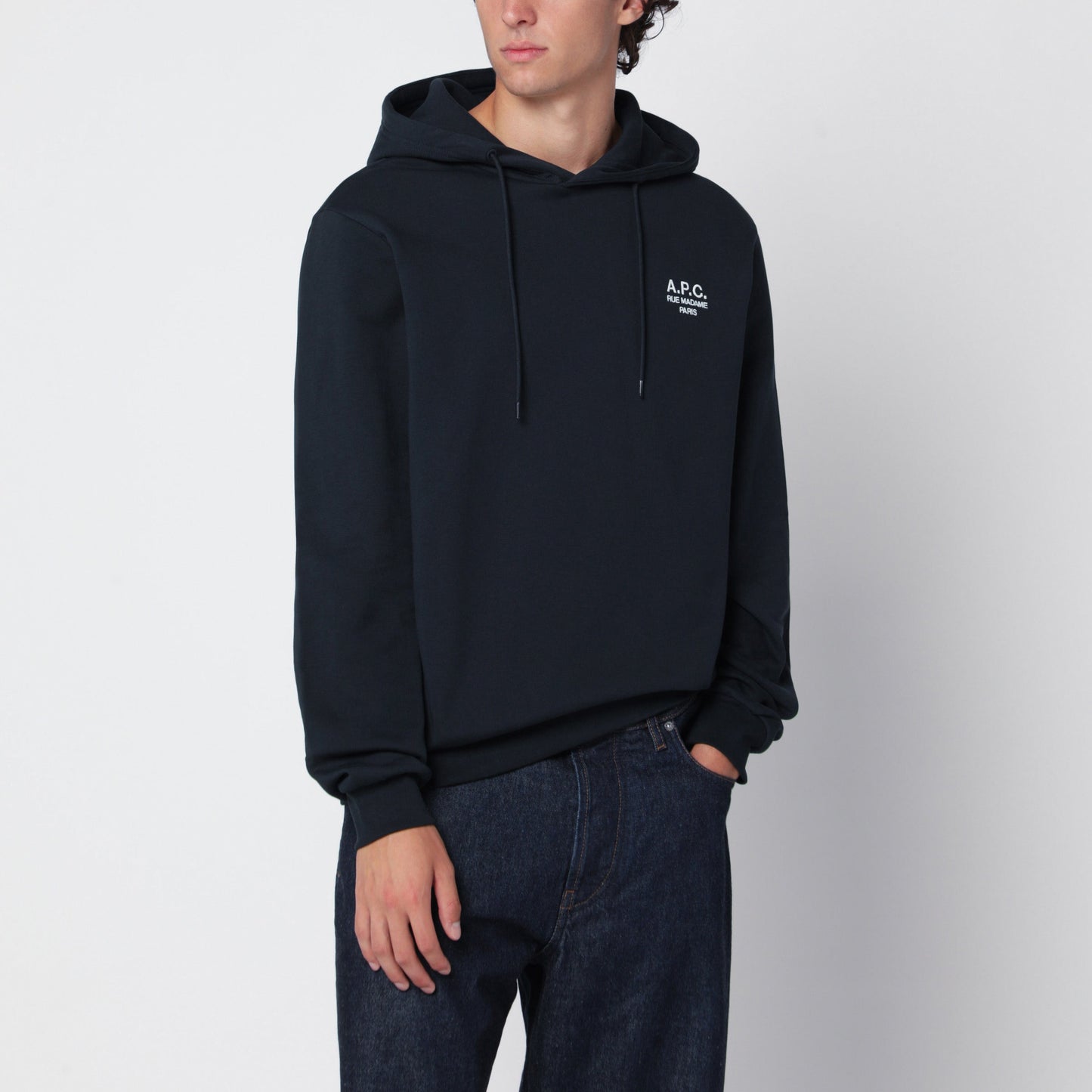 A.P.C. Navy Blue Cotton Hoodie Men A.P.C.