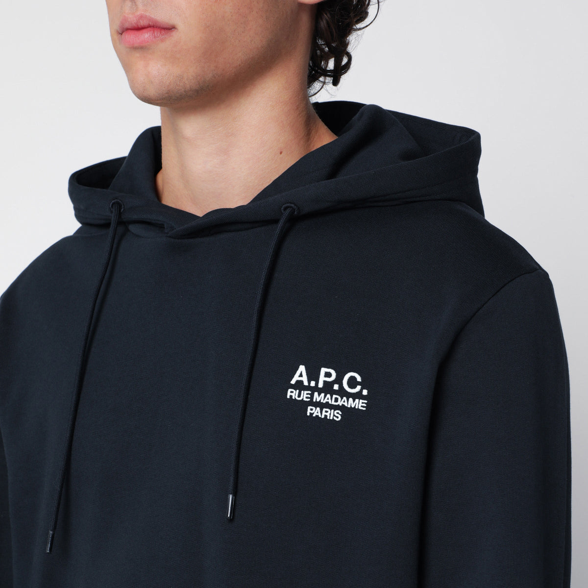 A.P.C. Navy Blue Cotton Hoodie Men A.P.C.