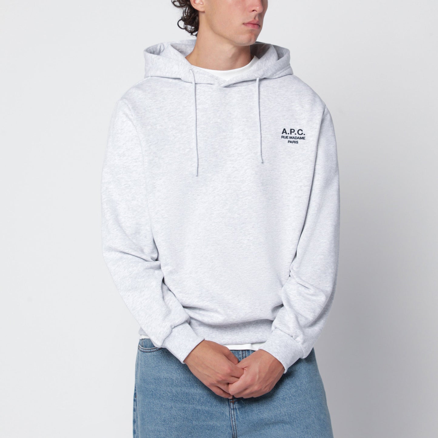 A.P.C. Grey Cotton Hoodie Men A.P.C.