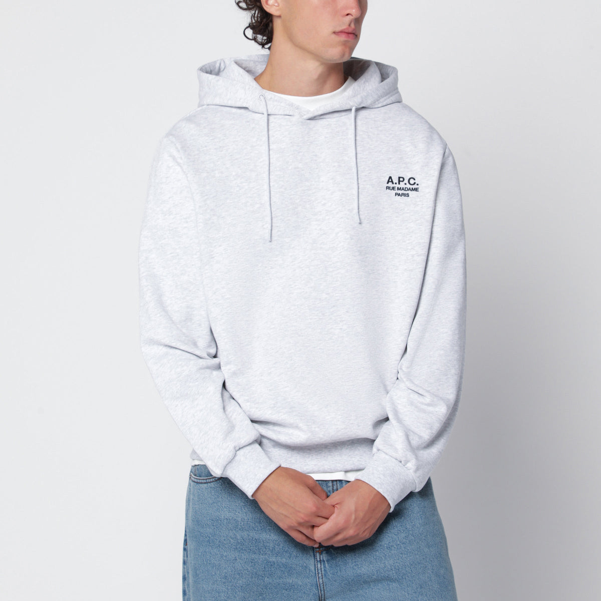 A.P.C. Grey Cotton Hoodie Men A.P.C.