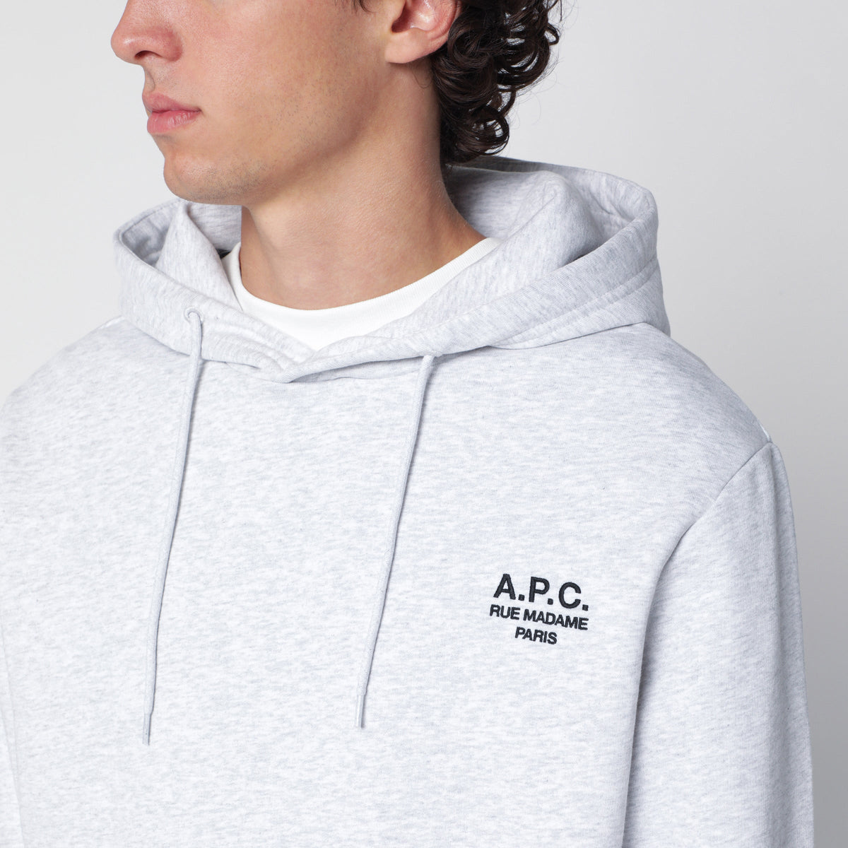 A.P.C. Grey Cotton Hoodie Men A.P.C.