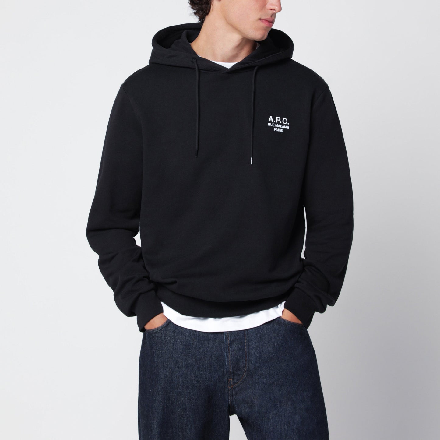 A.P.C. Black Cotton Hoodie Men A.P.C.