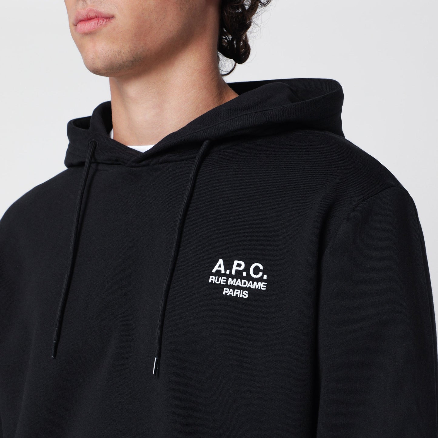 A.P.C. Black Cotton Hoodie Men A.P.C.