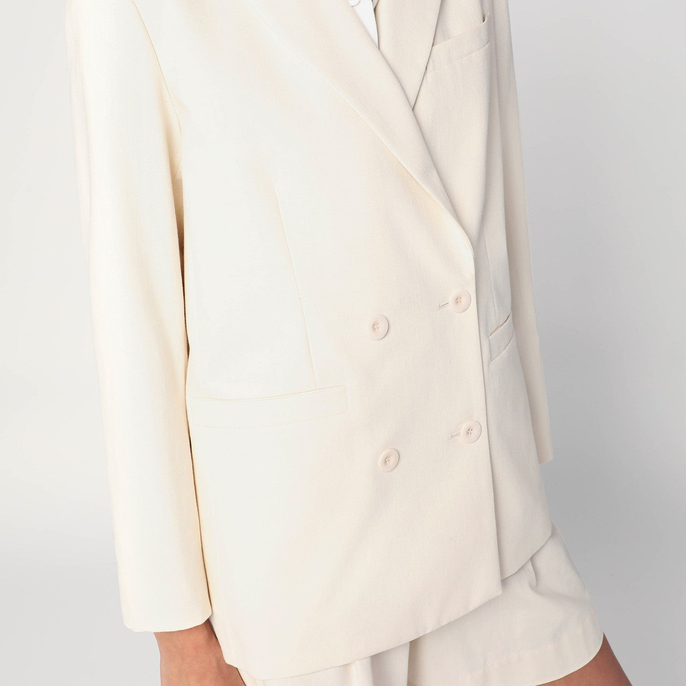 A.P.C. Double-Breasted Jacket In Ecru Cotton Women A.P.C.