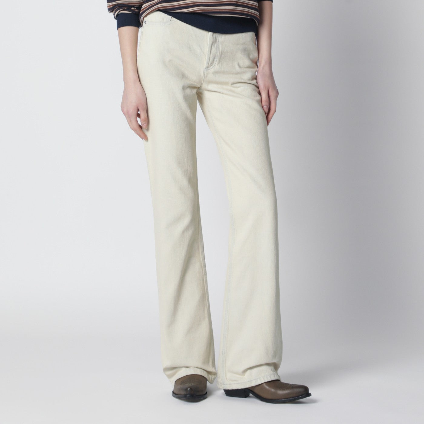 A.P.C. White Jeans With Faded Effect Women A.P.C.