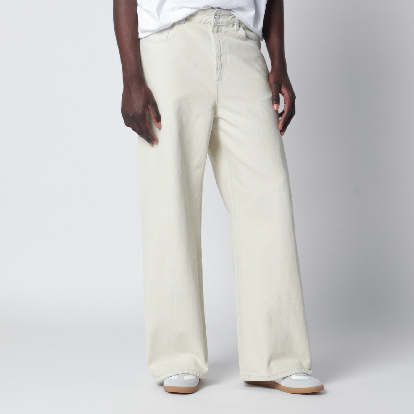 A.P.C. Wide-Leg Light Blue Bleached Jeans Men A.P.C.