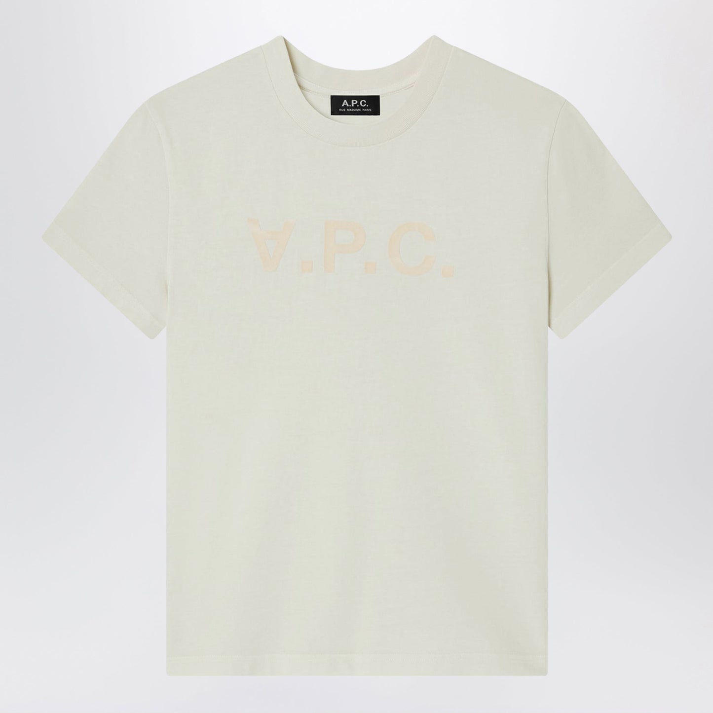 A.P.C. Light Yellow Crew-Neck T-Shirt With Logo Men A.P.C.