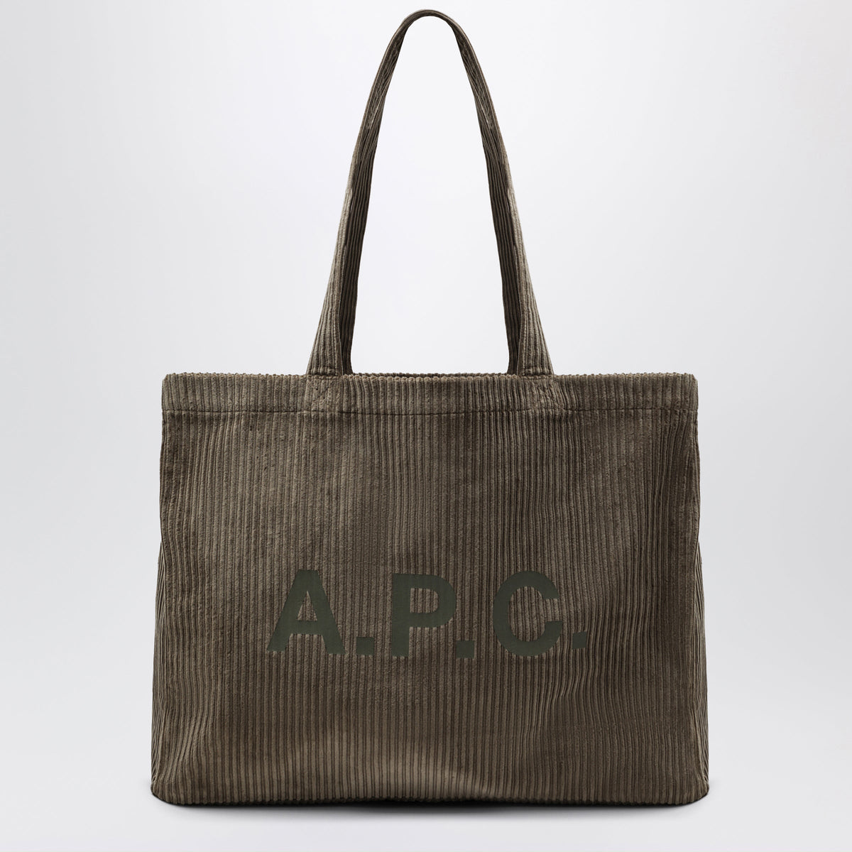 A.P.C. Taupe Lou Large Tote Bag In Corduroy Women A.P.C.