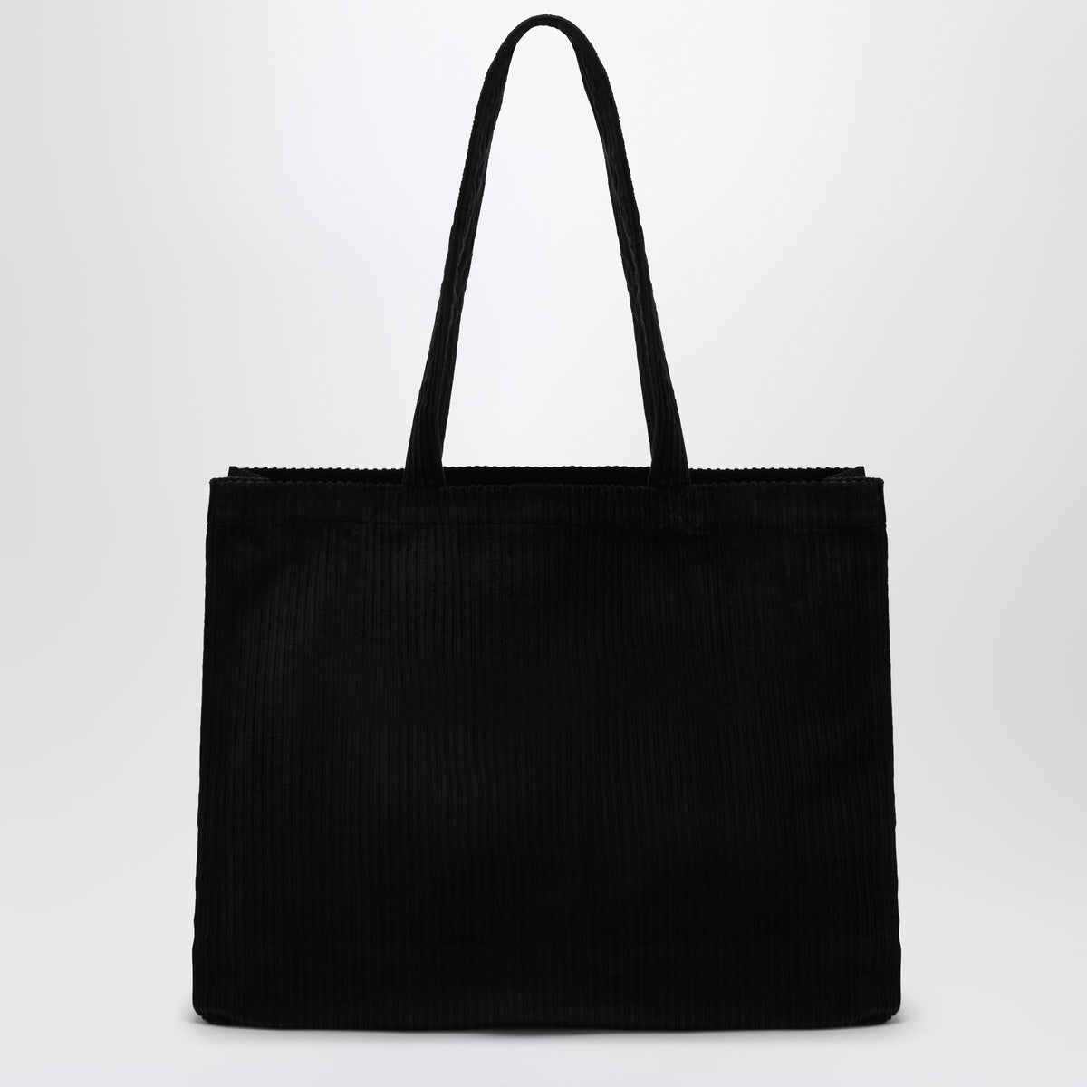 A.P.C. Black Lou Large Tote Bag In Corduroy Women A.P.C.