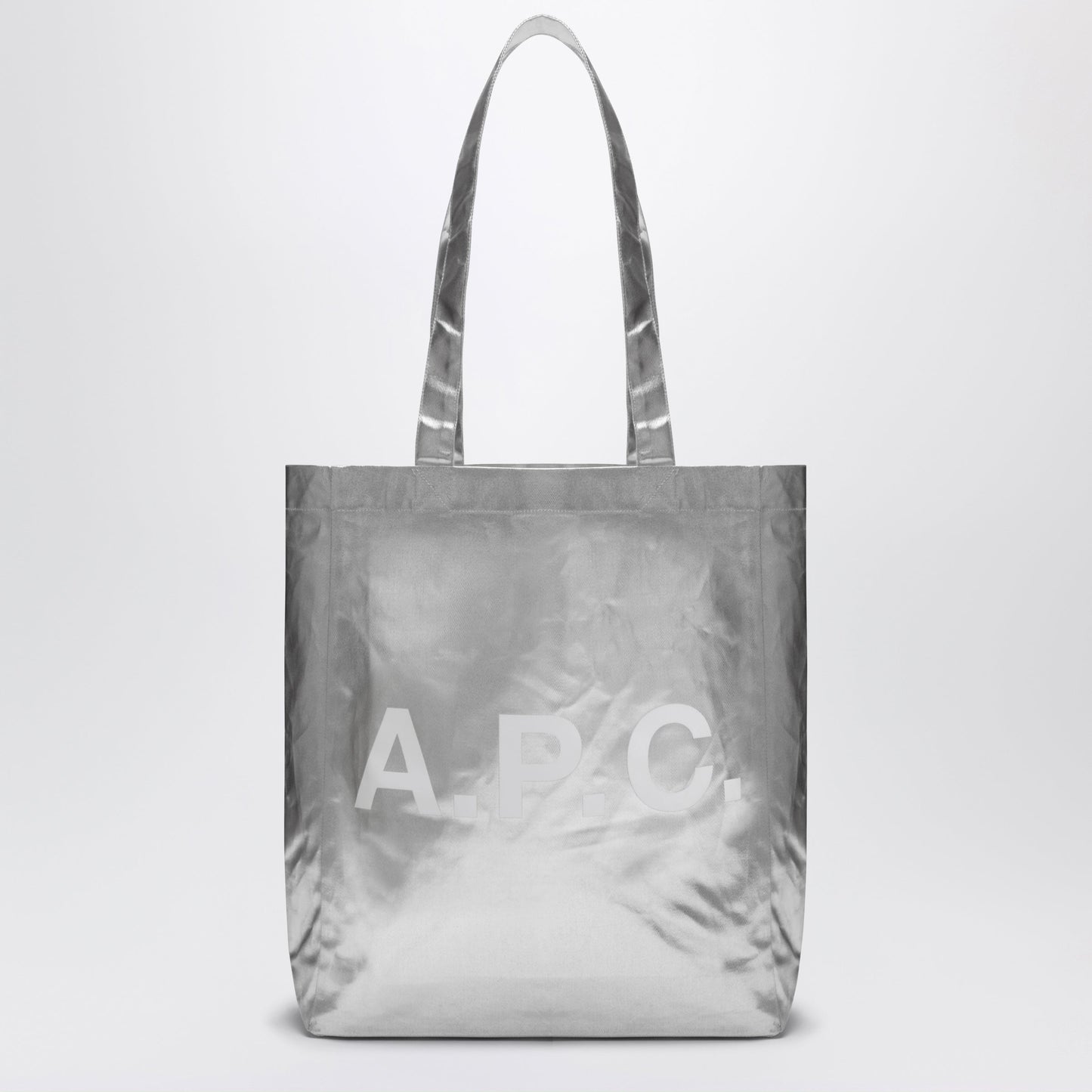A.P.C. Lou Metallic Silver Tote Bag Women A.P.C.