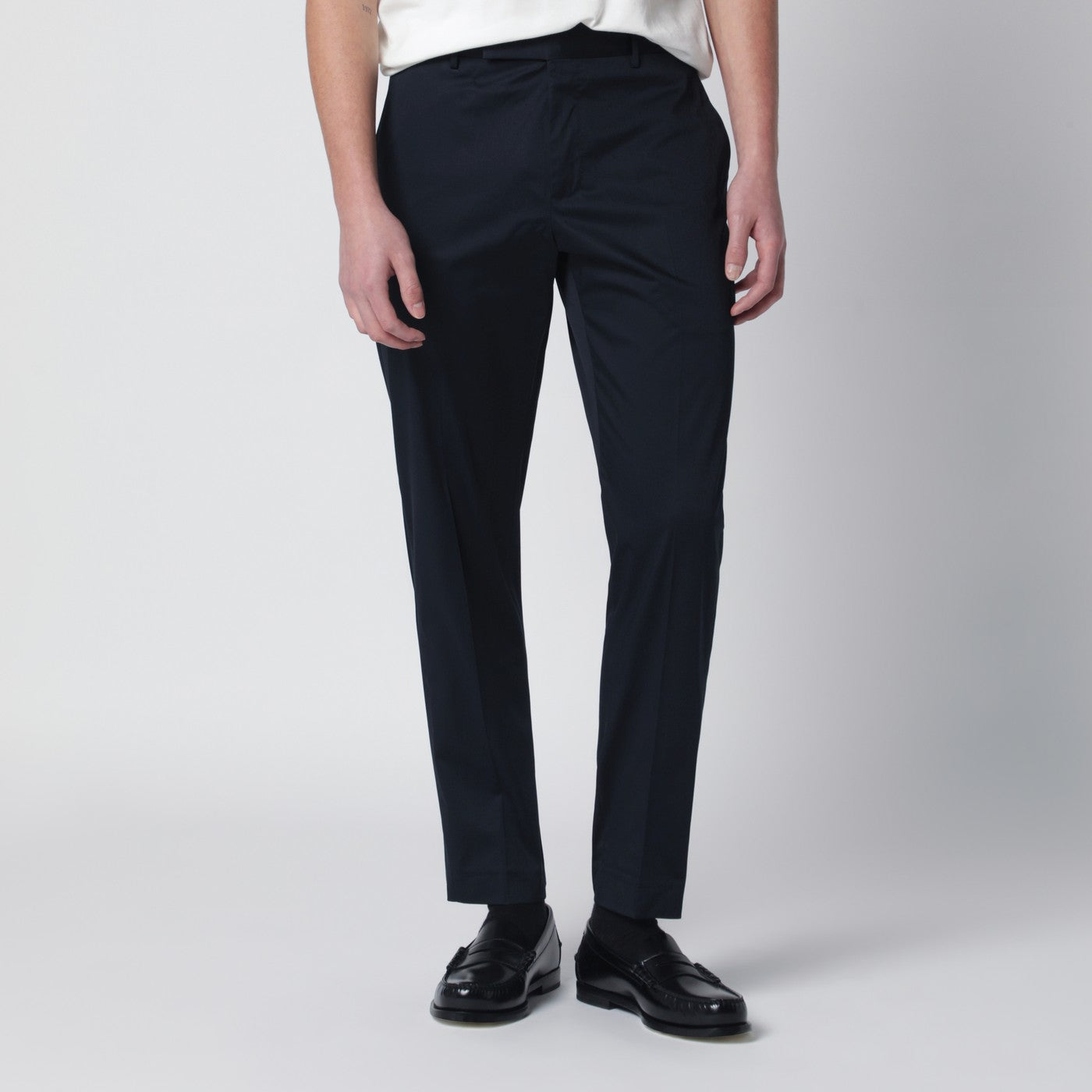 Pt Torino Blue Cotton-Blend Trousers Men PT Torino