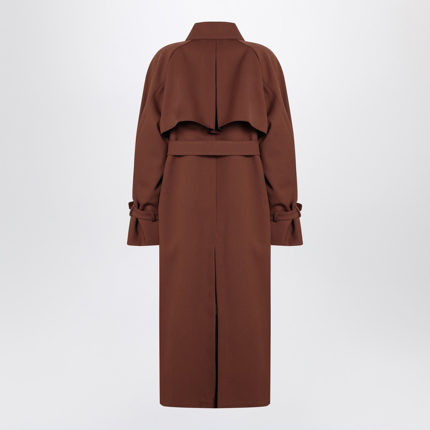 Max Mara Atelier Brown Rainproof Gabardine Trench Coat Women Max Mara Atelier