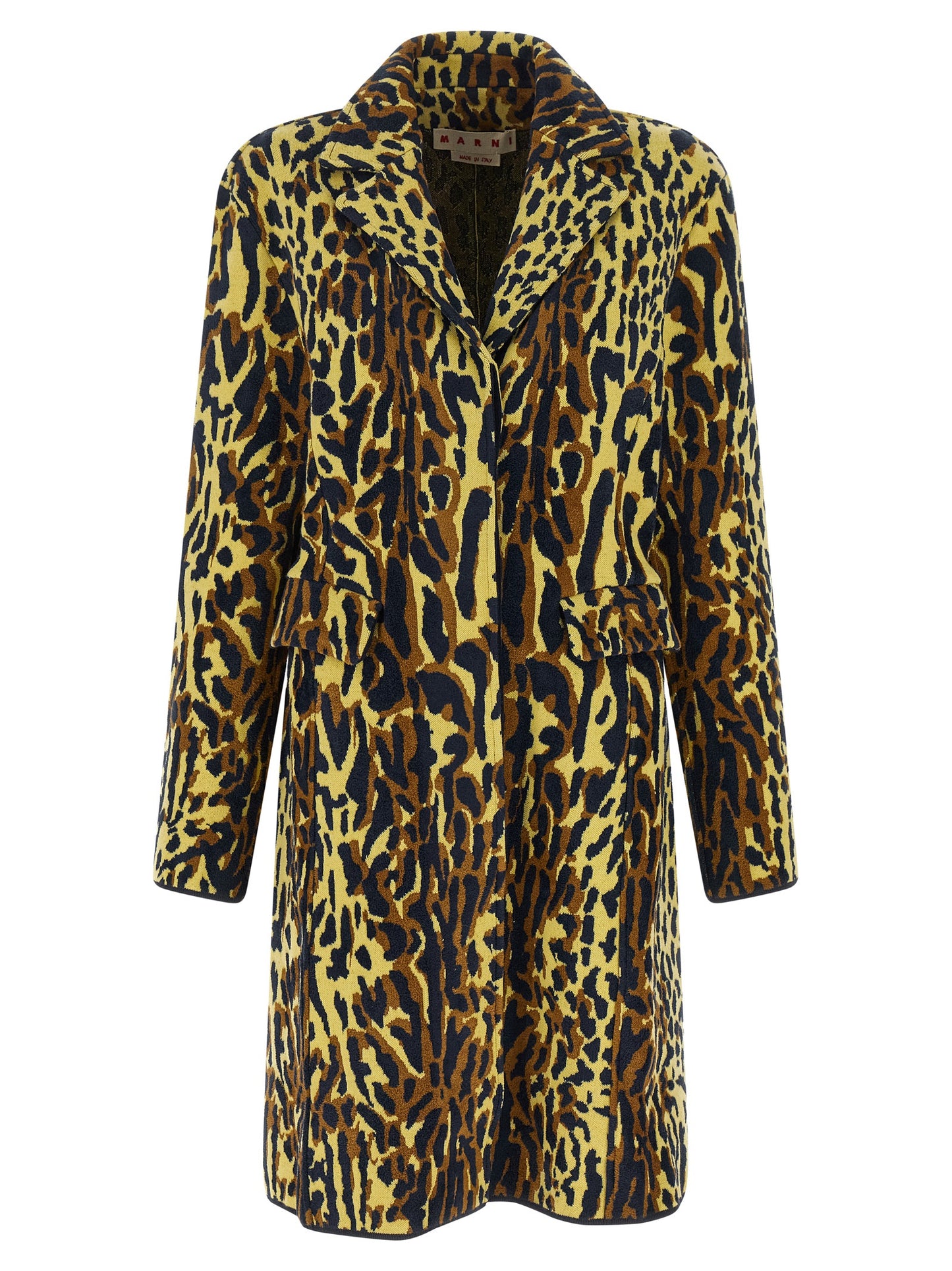 Marni Women Animalier Jacquard Wool Coat MARNI