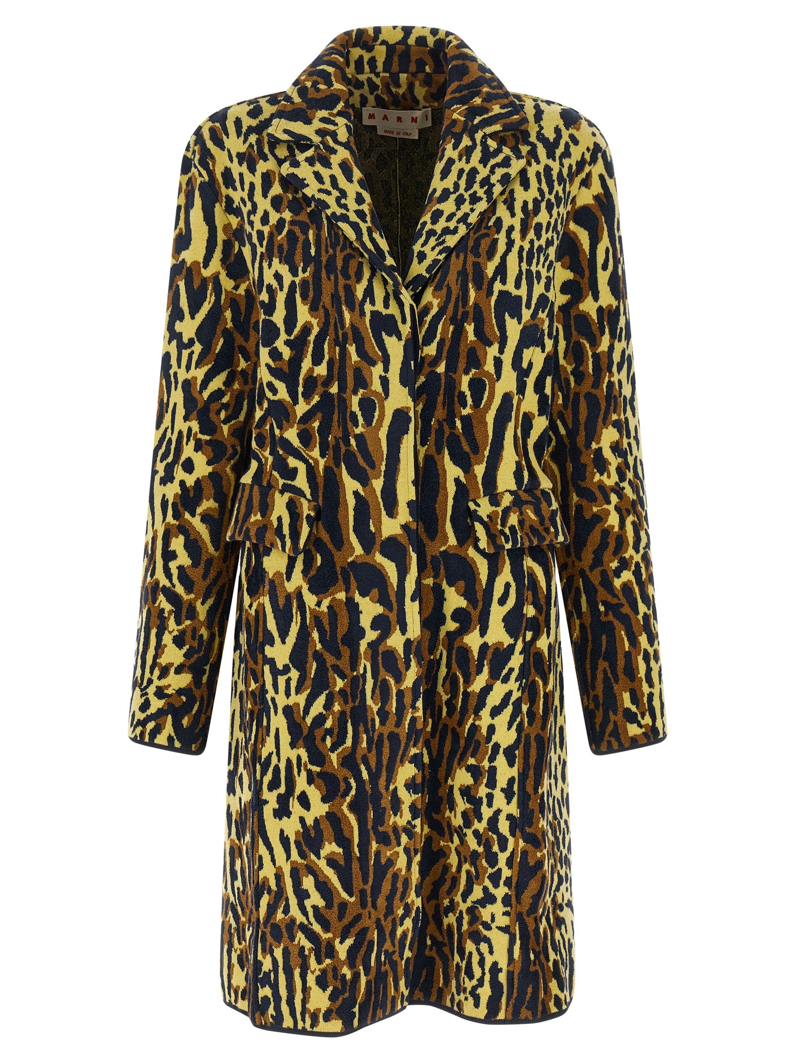 Marni Women Animalier Jacquard Wool Coat MARNI