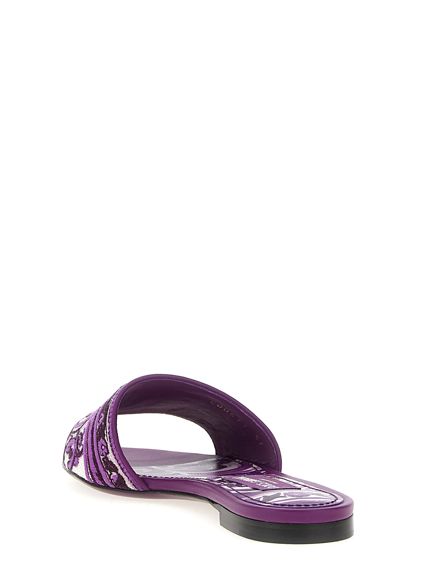 Dolce & Gabbana Women 'Maiolica' Embroidery Slides DOLCE & GABBANA