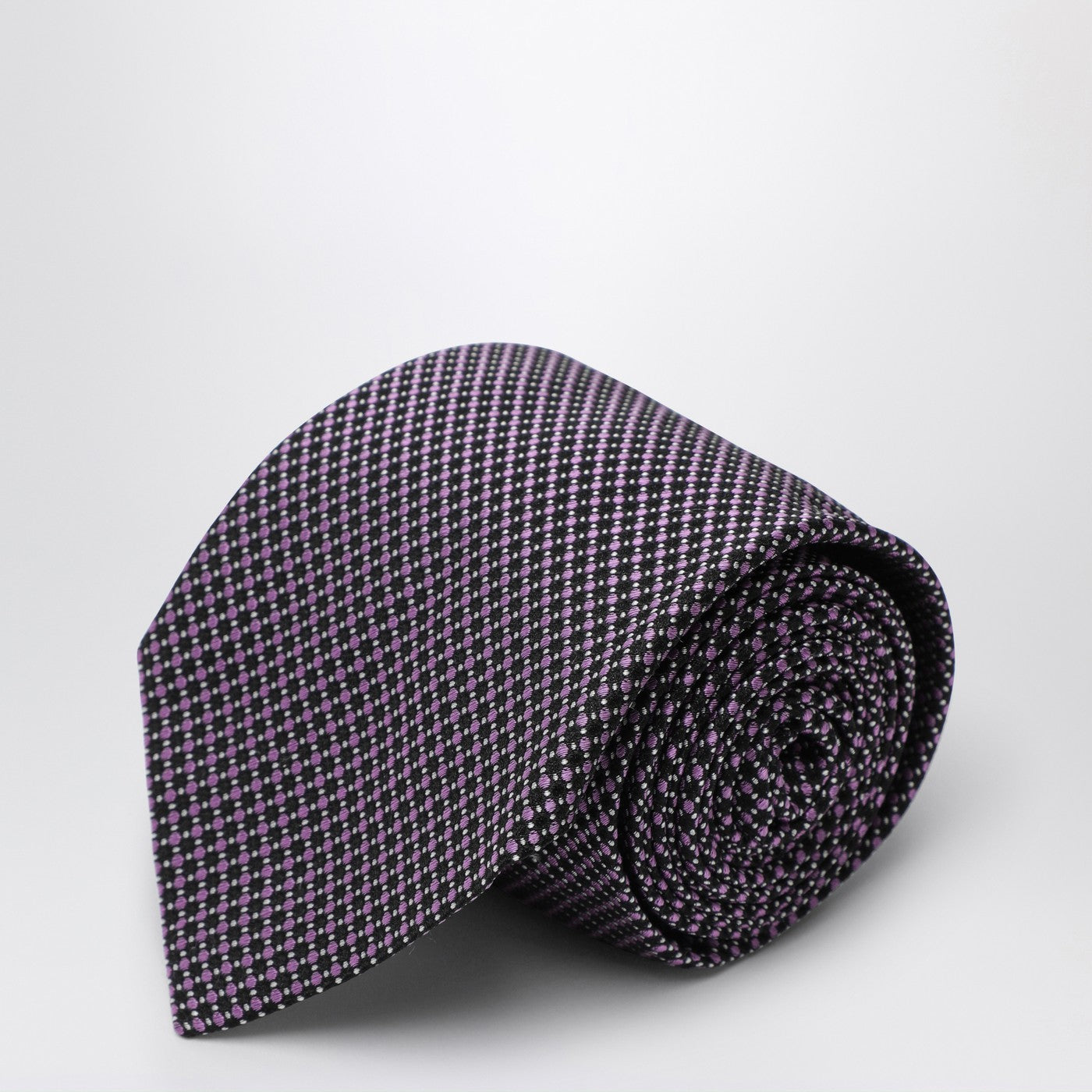 Destin Purple Polka Dot Silk Tie Men Destin