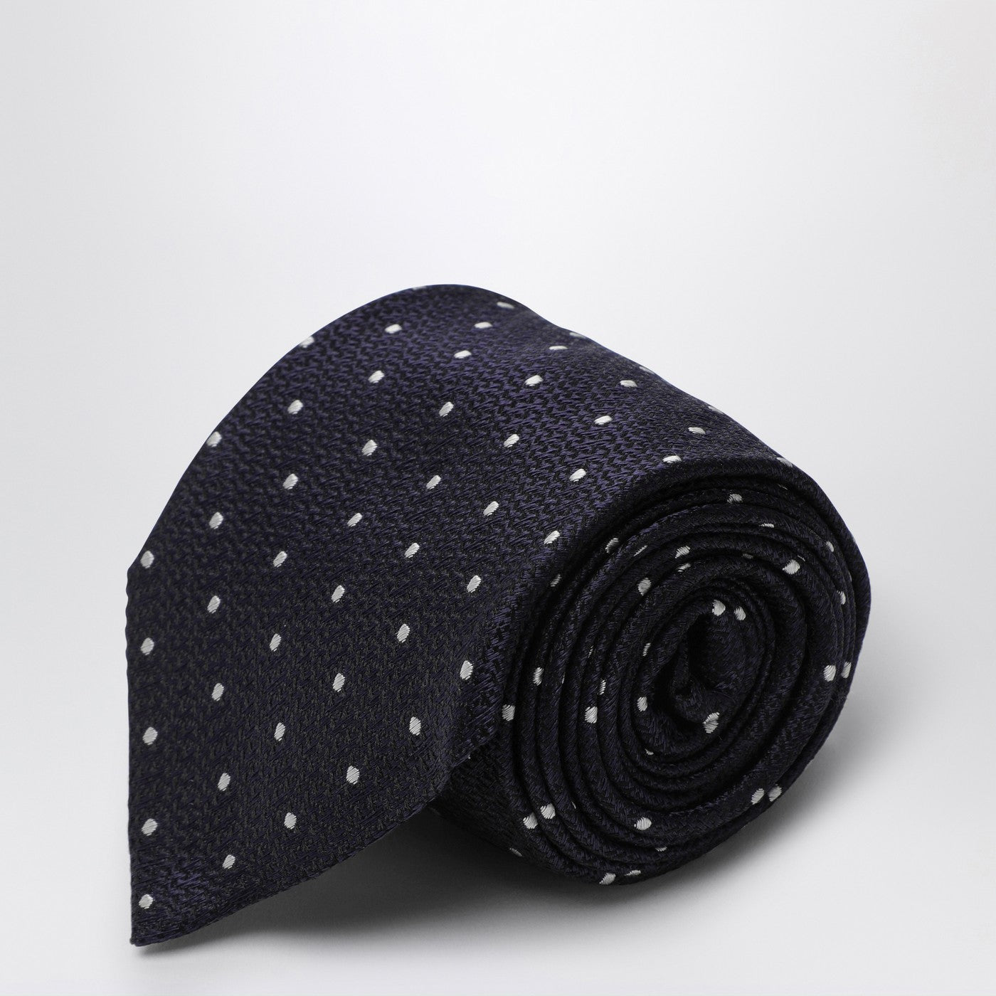 Destin Blue/White Polka Dot Silk Tie Men Destin