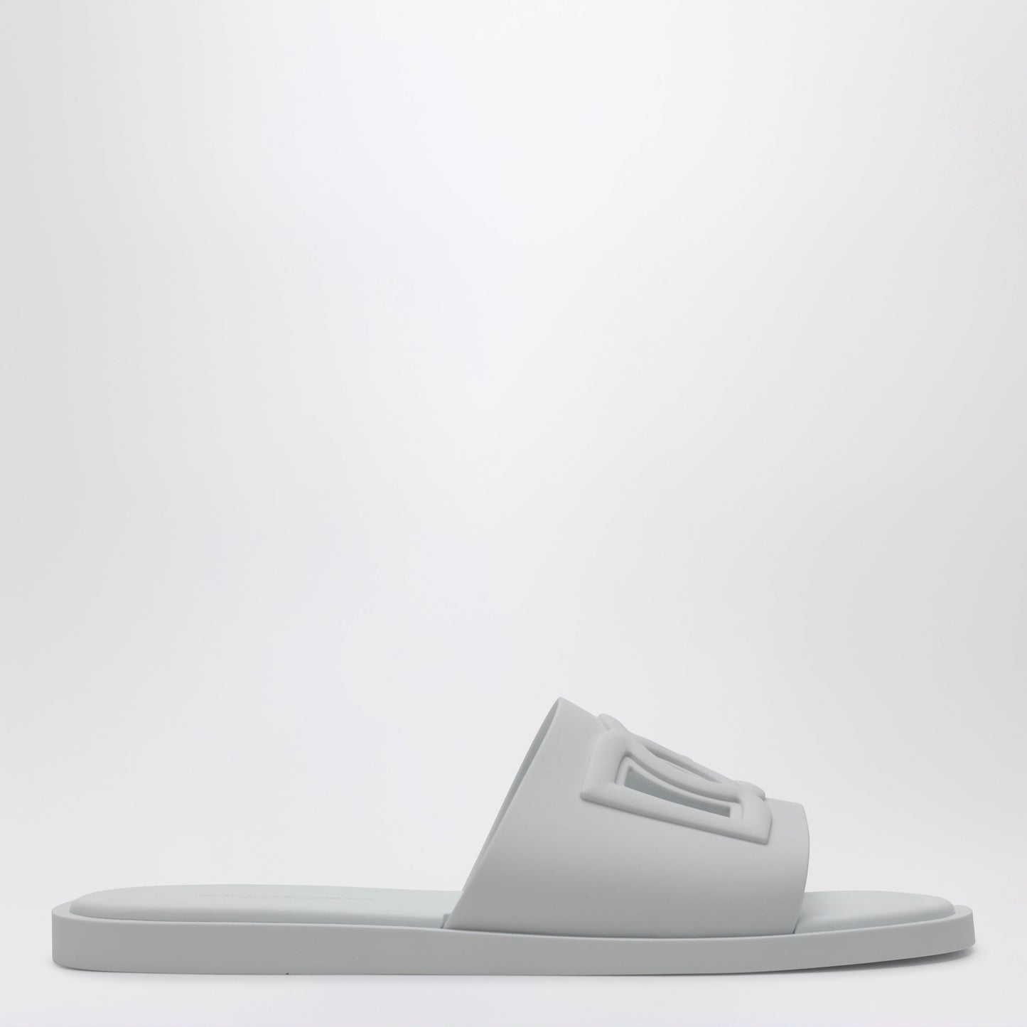 Dolce&Gabbana Optical White Rubber Beachwear Slides Men DOLCE & GABBANA
