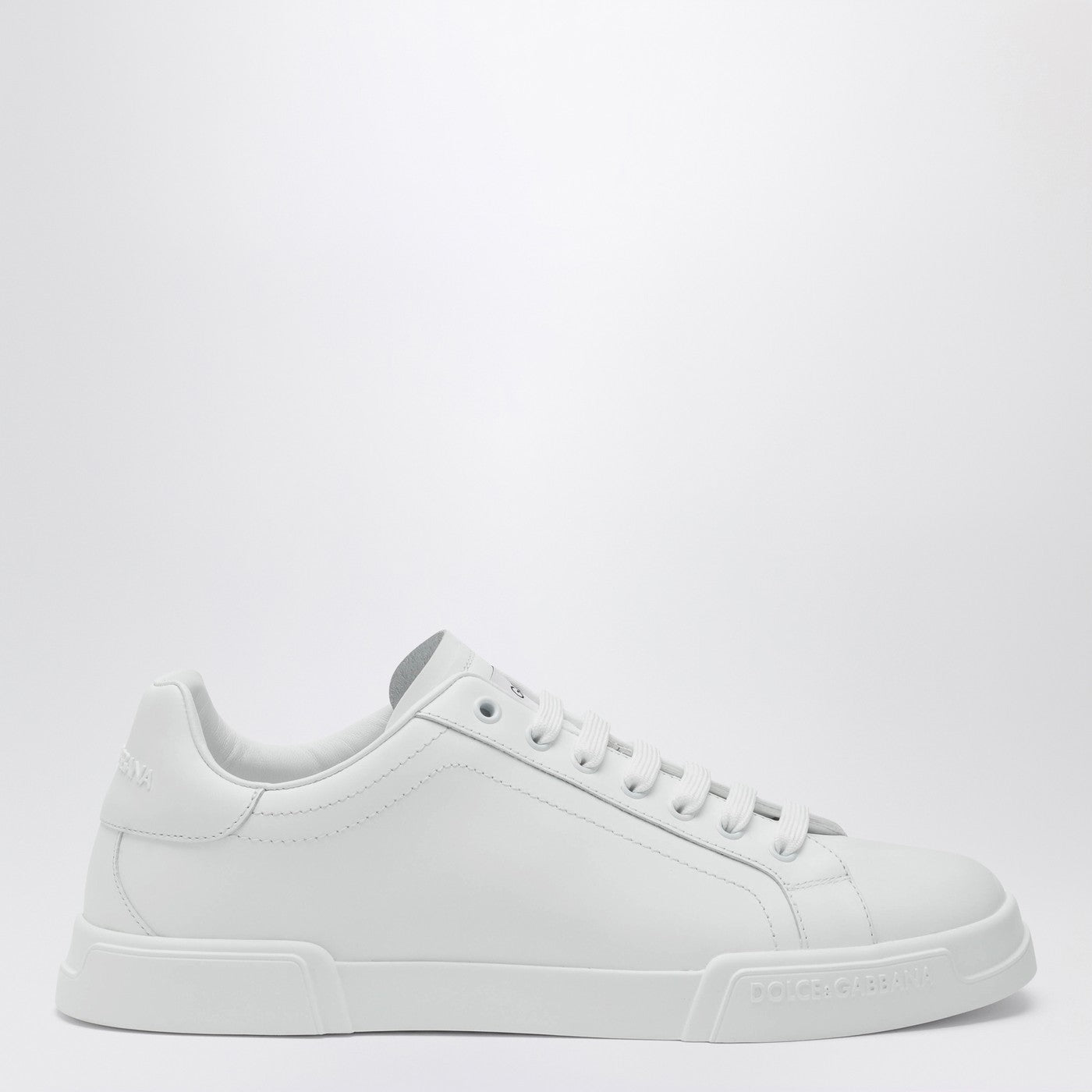 Dolce&Gabbana White Portofino Sneakers In Leather Men DOLCE & GABBANA