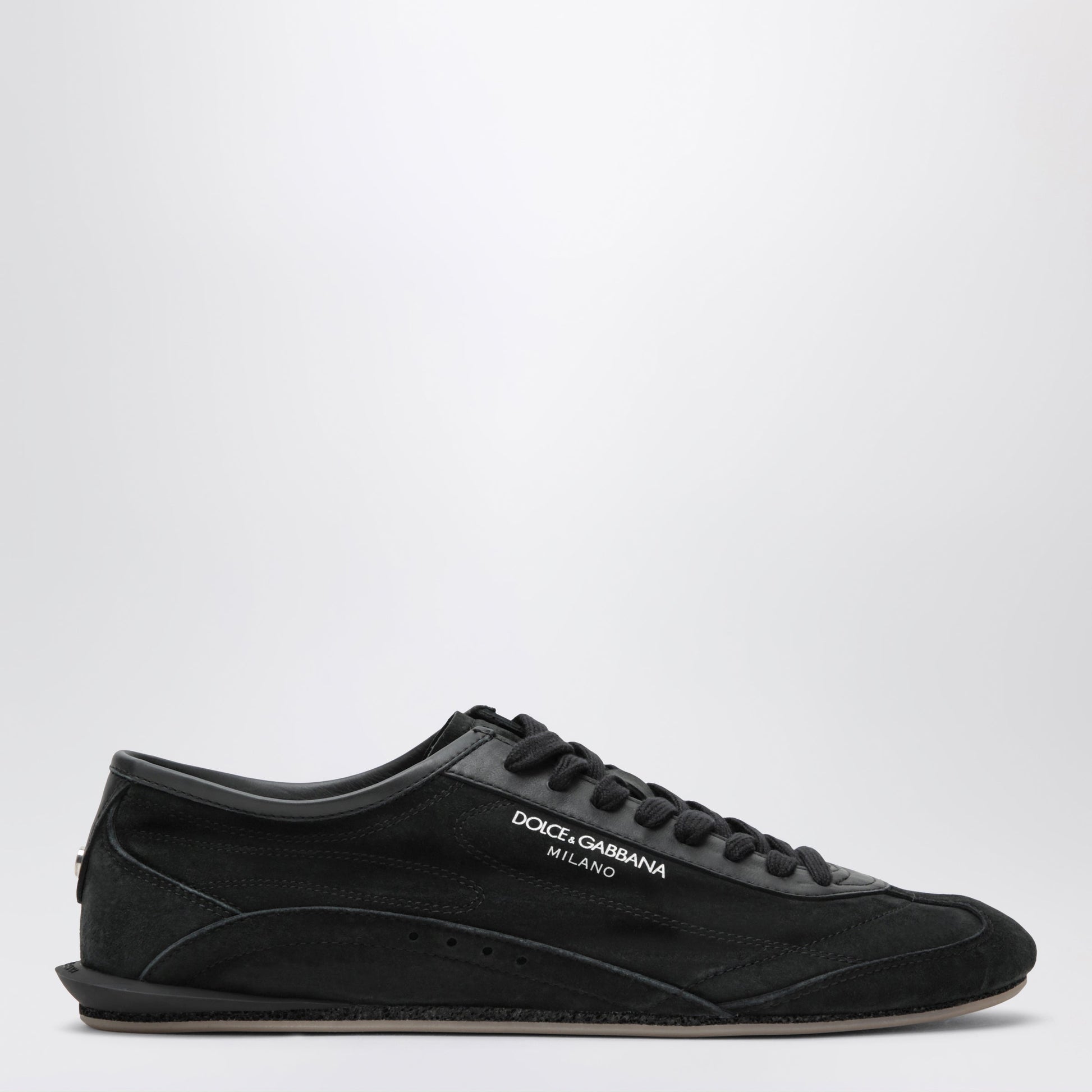 Dolce&Gabbana Black Dg Sailing Raffia Trainers Men DOLCE & GABBANA