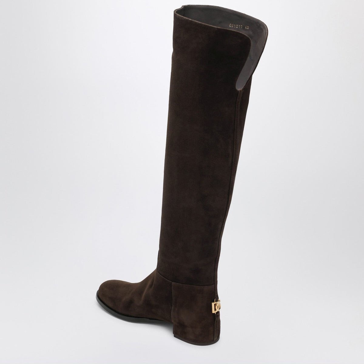 Dolce&Gabbana High Suede Boot In Ebony Brown Women DOLCE & GABBANA
