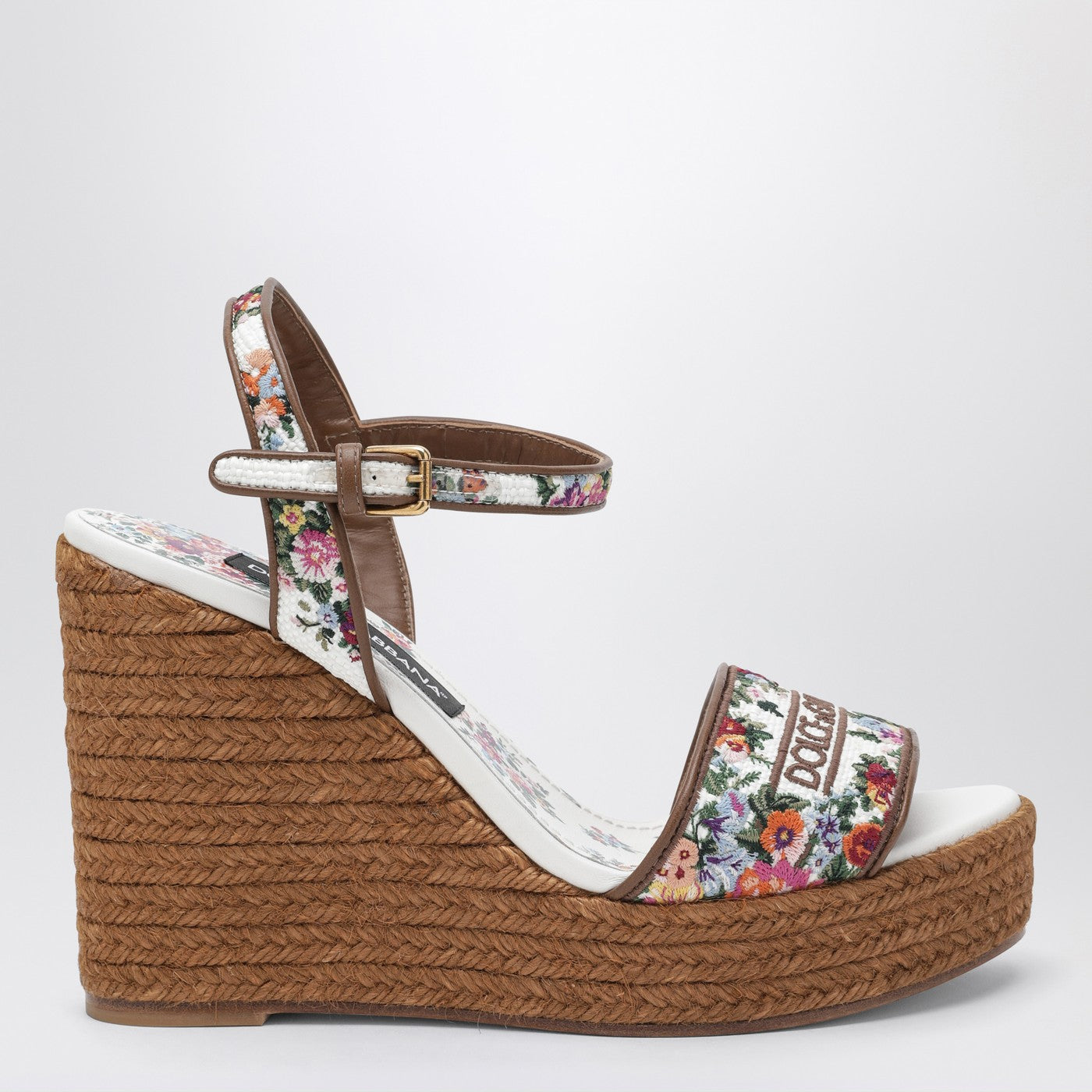 Dolce&Gabbana Wedge Sandals With Logo Embroidery Women DOLCE & GABBANA
