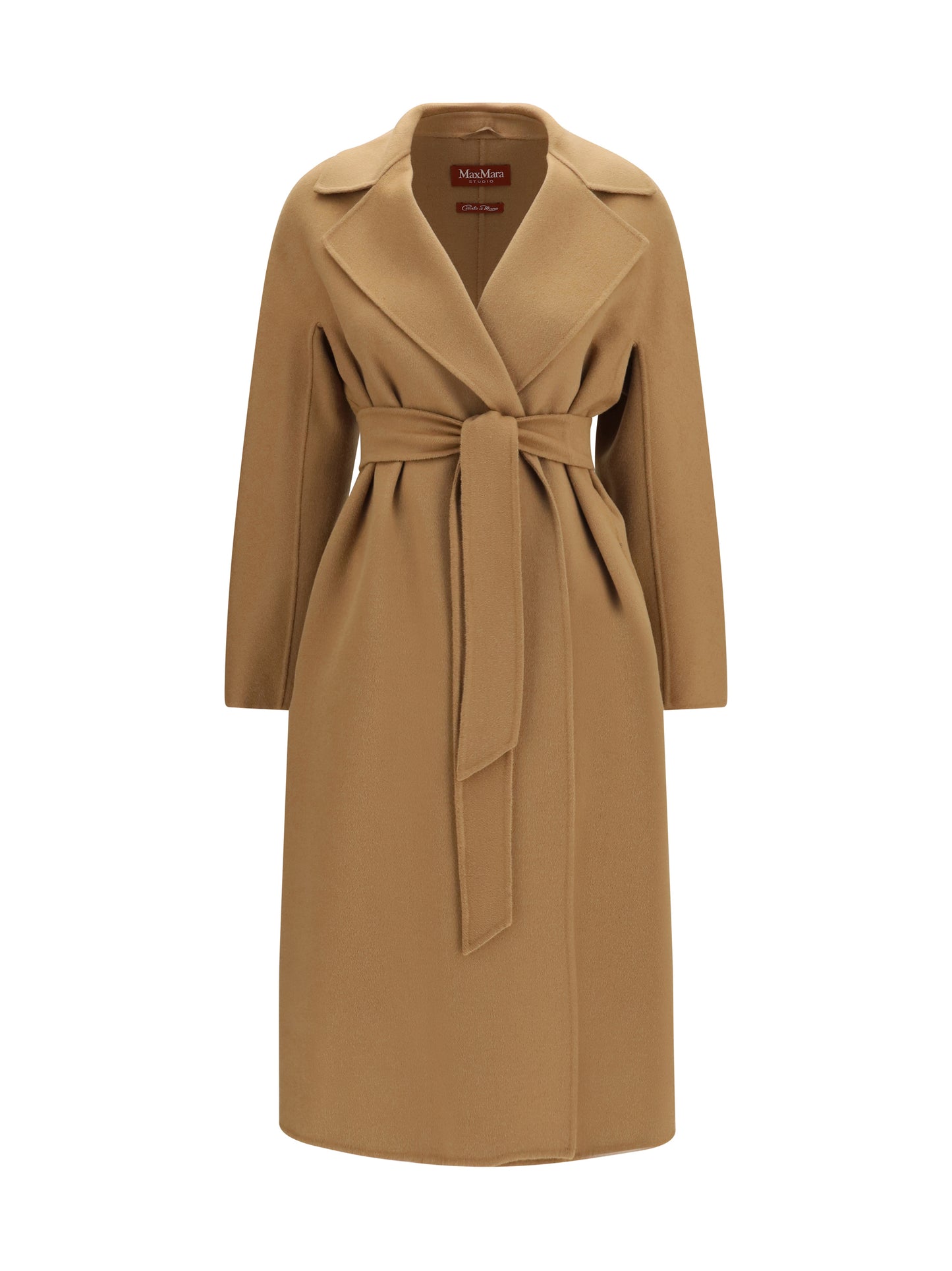 Max Mara Studio Women Long Robe Coat In Wool, Cashmere And Silk MAX MARA STUDIO
