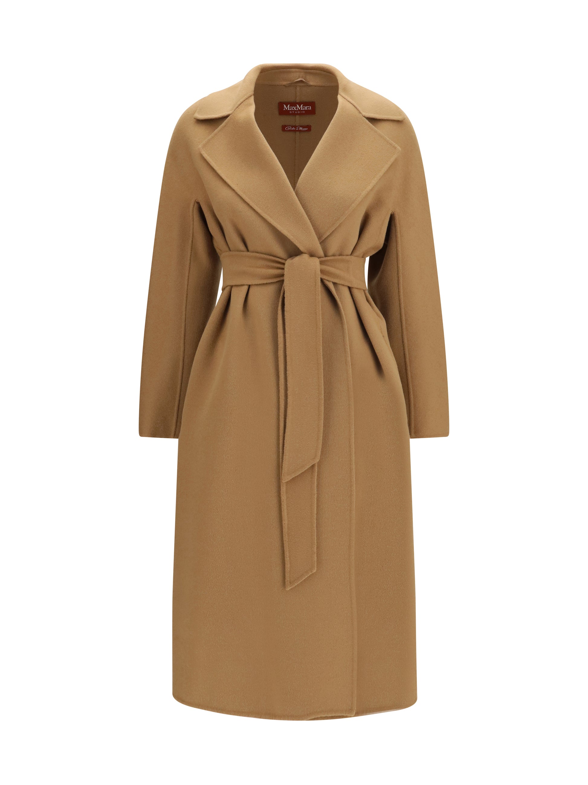 Max Mara Studio Women Long Robe Coat In Wool, Cashmere And Silk MAX MARA STUDIO
