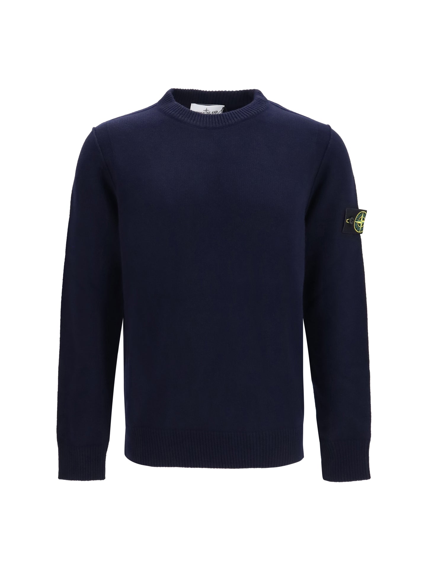Stone Island Men Sweater Crewneck With Logo Patch On The Sleeve STONE ISLAND