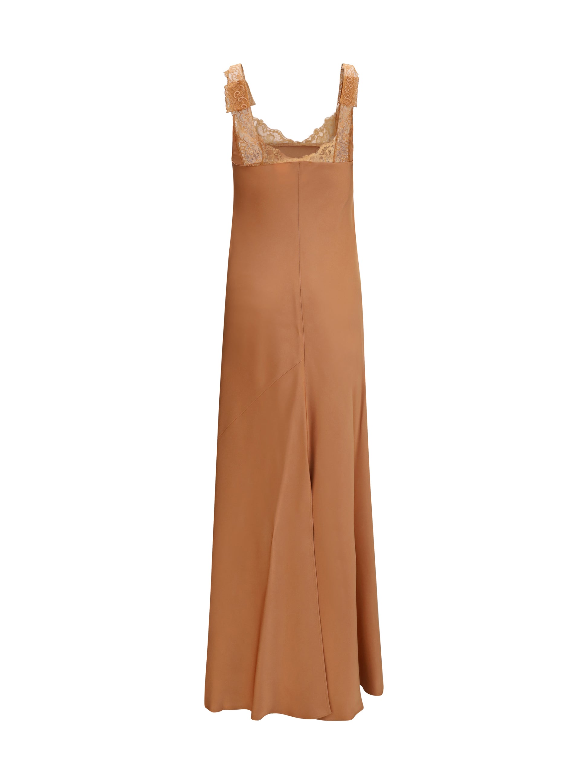 Forte_Forte Women Satin Maxi Dress With Lace Trims FORTE FORTE