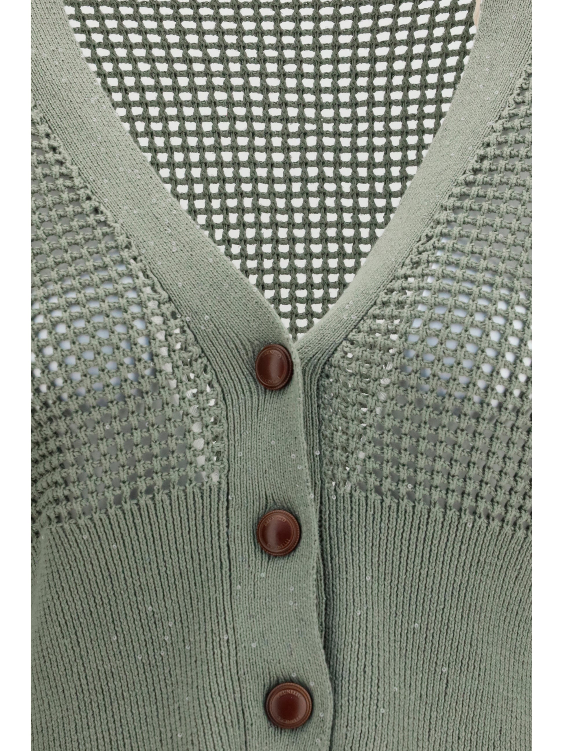 Brunello Cucinelli Women Sequined Mesh Cardigan BRUNELLO CUCINELLI