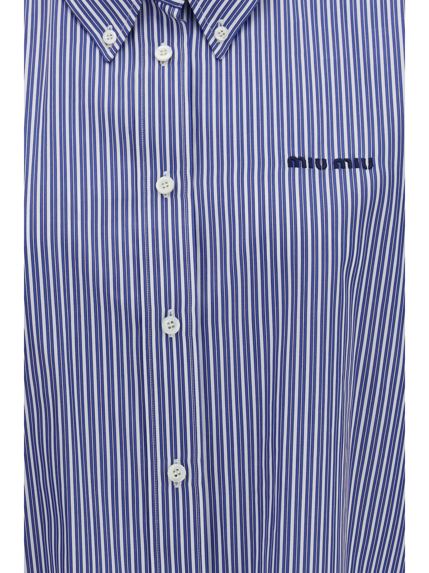 Miu Miu Women Striped Cotton Shirt MIU MIU