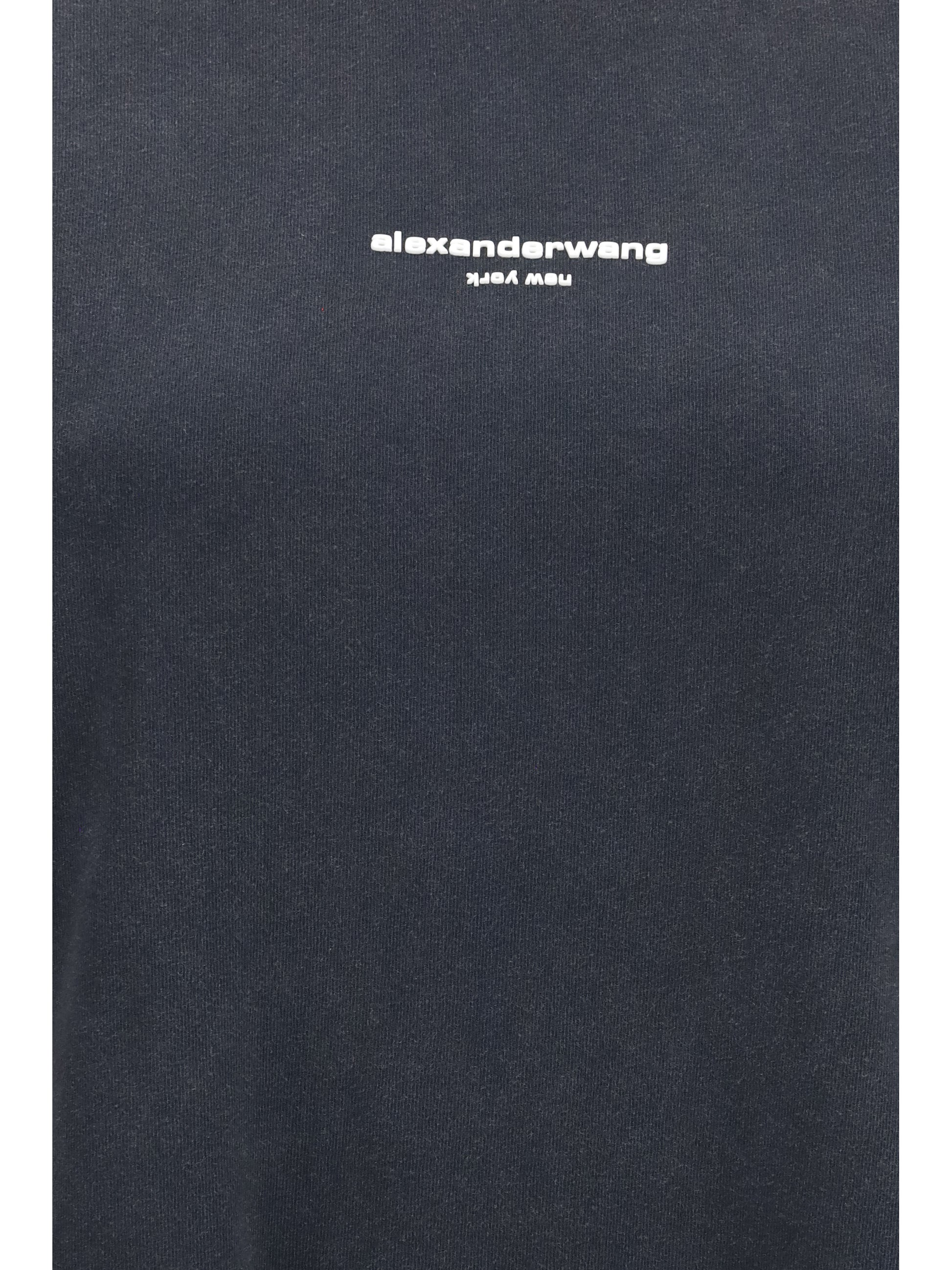 Alexander Wang Women Short-Sleeve T-Shirt With Central Logo Print ALEXANDER WANG