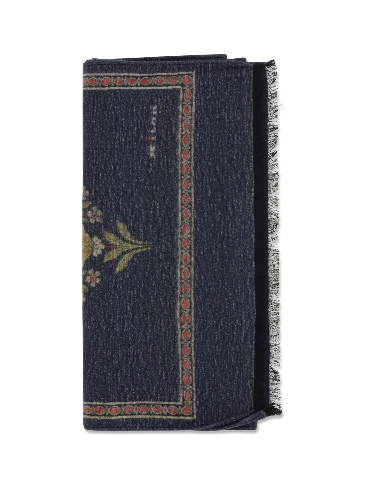 Kiton Men Silk Scarf With Fringes KITON